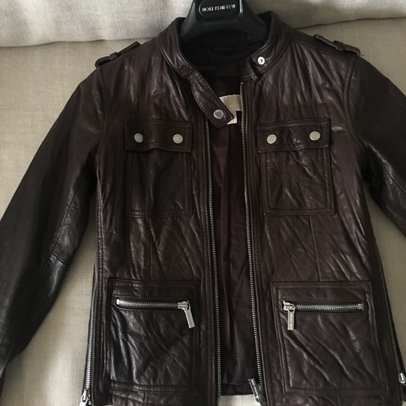 Michael Kors Motorbike Leather Jacket - Picture 1 of 8